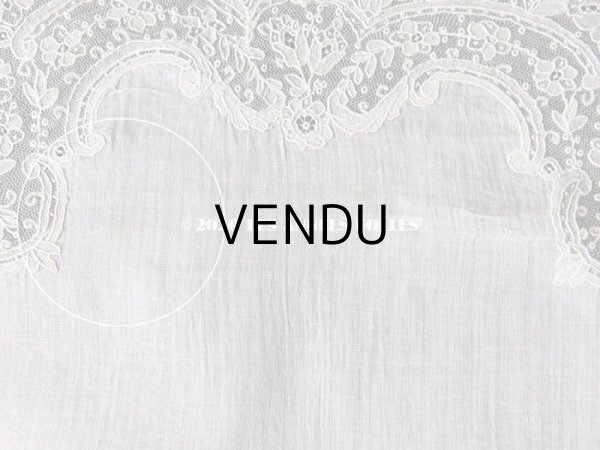 画像10: アンティーク ポワンドガーズ 結婚式のハンカチ 『ポワン・ド・ガーズ』 (10)