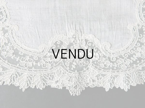 画像6: アンティーク ポワンドガーズ 結婚式のハンカチ 『ポワン・ド・ガーズ』 (6)