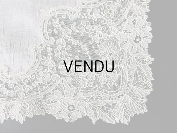 画像7: アンティーク ポワンドガーズ 結婚式のハンカチ 『ポワン・ド・ガーズ』 (7)