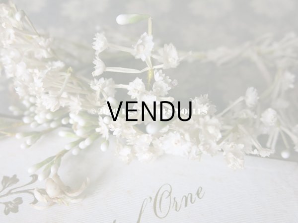 画像6: アンティーク 白い花＆ワックスフラワーの花冠 ヘッドリース ウェディング 結婚式 ティアラ (6)