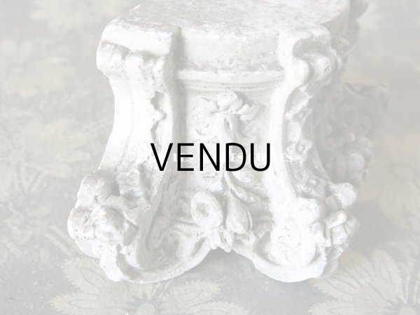 画像8: アンティーク 石膏の小さな台座 リボンのガーランド (8)