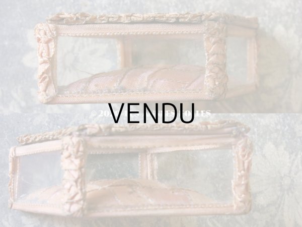 画像6: アンティーク リボンワークのジュエリーボックス スモーキーピンクオレンジ (6)