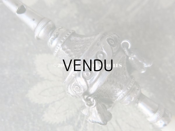 画像8: 19世紀 ナポレオン3世時代 アンティーク ラトル シルバー製  (8)