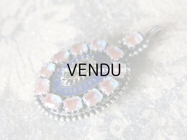 画像3: 19世紀 アンティーク サフィレットのロケットペンダント ルルドの泉のスーベニア ペンダント (3)