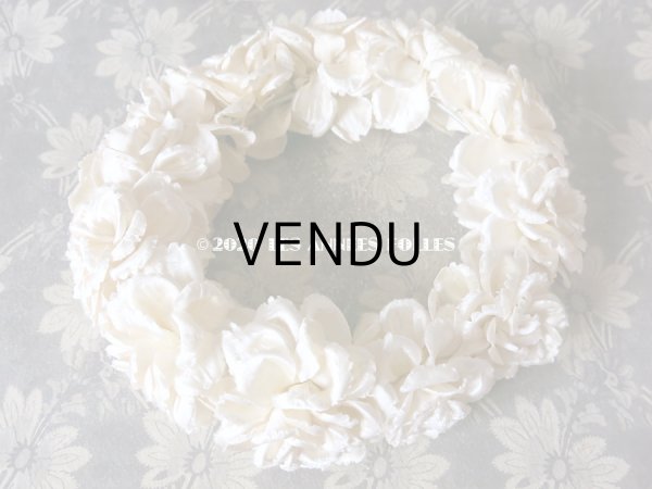 画像3: 1900年代 アンティーク シルクサテン 薔薇の布花のヘッドリース ティアラ (3)