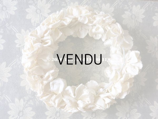 画像4: 1900年代 アンティーク シルクサテン 薔薇の布花のヘッドリース ティアラ (4)