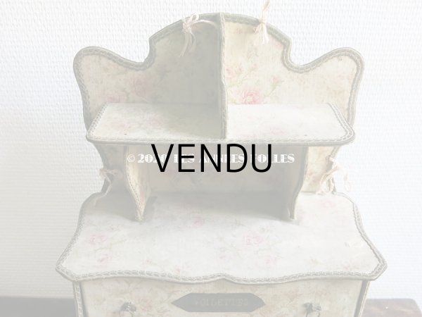 画像5: 【セール対象外】1900年代 アンティーク カルトナージュチェスト  薔薇模様 (5)