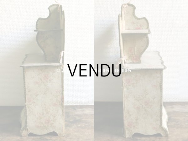 画像4: 【セール対象外】1900年代 アンティーク カルトナージュチェスト  薔薇模様 (4)