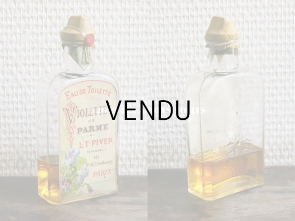 画像19: 1894年 アンティーク コフレ ボックス入り香水瓶 ＆ オードトワレの香水瓶 & パウダーボックス & 石鹸 VIOLETTES DE PARME - L.T.PIVER - (19)