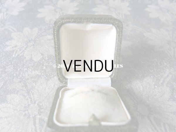 画像6: アンティーク ジュエリーボックス 金彩入り グリーン リングボックス (6)