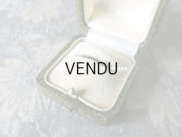 画像5: アンティーク ジュエリーボックス 金彩入り グリーン リングボックス (5)