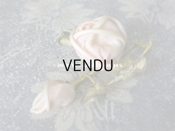 画像6: アンティーク 球状 淡いピンクの薔薇のロココモチーフ  (6)