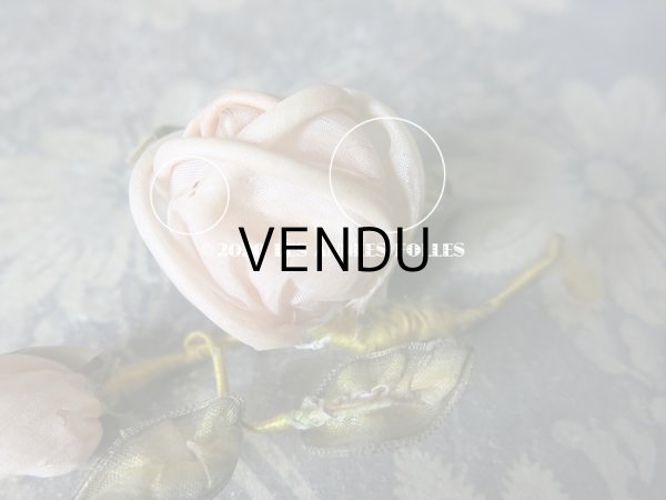 画像8: アンティーク 球状 淡いピンクの薔薇のロココモチーフ  (8)