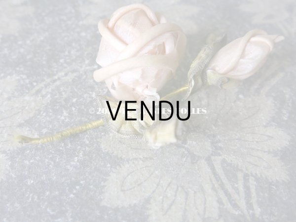 画像3: アンティーク 球状 淡いピンクの薔薇のロココモチーフ  (3)