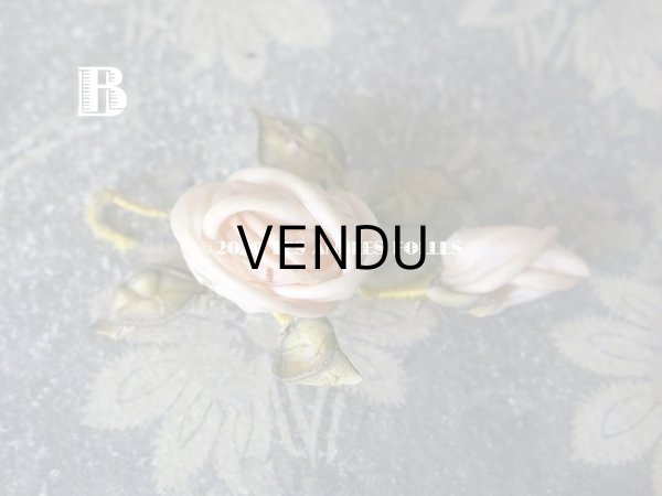 画像5: アンティーク 球状 淡いピンクの薔薇のロココモチーフ  (5)