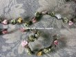 画像6: アンティーク  シルク製 6色の薔薇のロココトリム  ロココリボン 52cm (6)