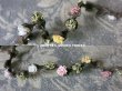 画像4: アンティーク  シルク製 6色の薔薇のロココトリム  ロココリボン 52cm (4)
