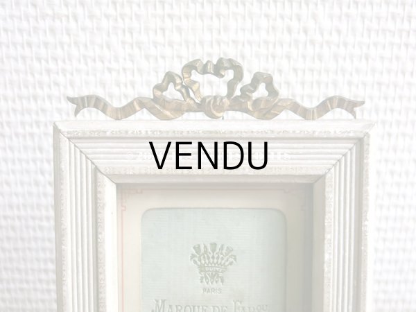 画像3: アンティーク  リボン装飾のフォトフレーム　王冠のトレードマーク パリのアトリエ (3)