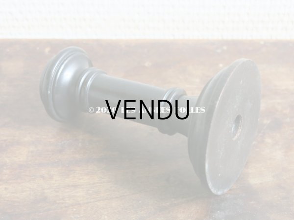 画像11: アンティーク  黒い木製の燭台 キャンドルホルダー (11)