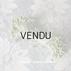 画像: アンティーク ペップ コサージュ用 花芯 グリーン＆イエロー