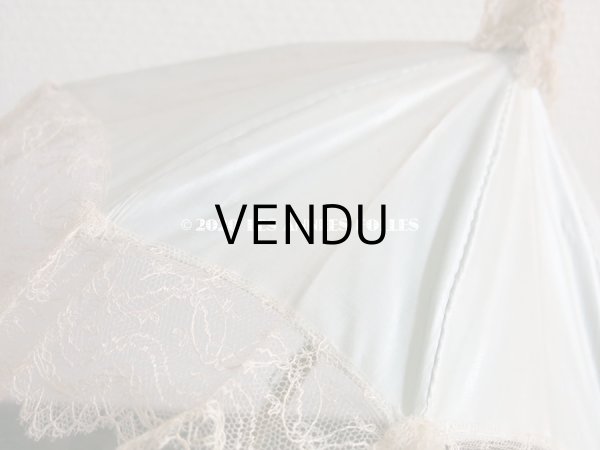 画像15: アンティーク  ドール用  パウダーブルーのパラソル 犬の頭のハンドル (15)