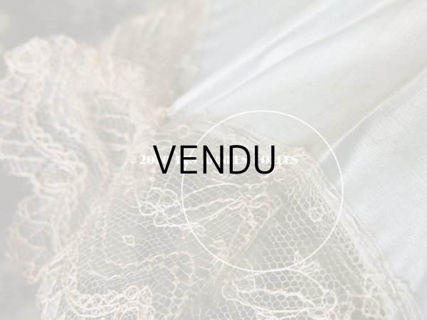 画像16: アンティーク  ドール用  パウダーブルーのパラソル 犬の頭のハンドル (16)