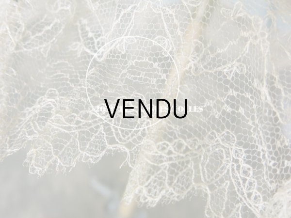 画像20: アンティーク  ドール用  パウダーブルーのパラソル 犬の頭のハンドル (20)