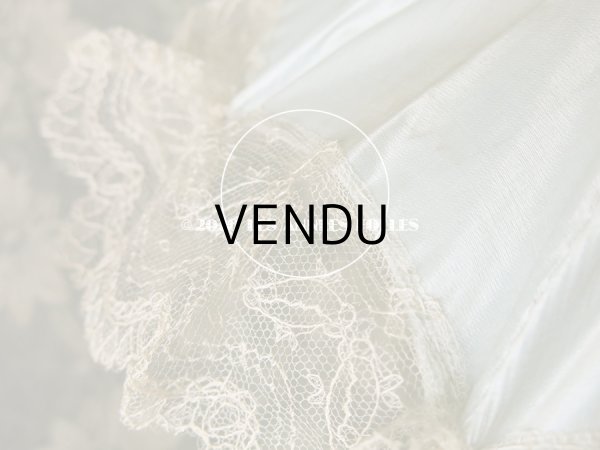 画像17: アンティーク  ドール用  パウダーブルーのパラソル 犬の頭のハンドル (17)