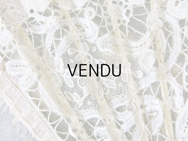 画像12: 19世紀 アンティーク ファン デュシェスレース＆ ポワン・ド・ガーズ  (12)