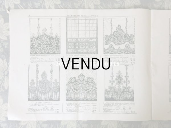 画像3: アンティーク ボンマルシェのカタログ　カーテン＆ベッドカバー RIDEAUX BLANCS - AU BON MARCHE - (3)