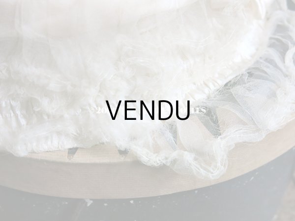 画像16: 19世紀末 アンティーク 小さな女の子用 帽子 箱付き パウダーピンクのシルクサテン＆シルクシフォン (16)