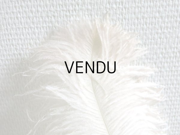 画像8: アンティーク 大きなフェザー ライラック & パウダーピンク 羽飾り オリジナルのラベル付き (8)