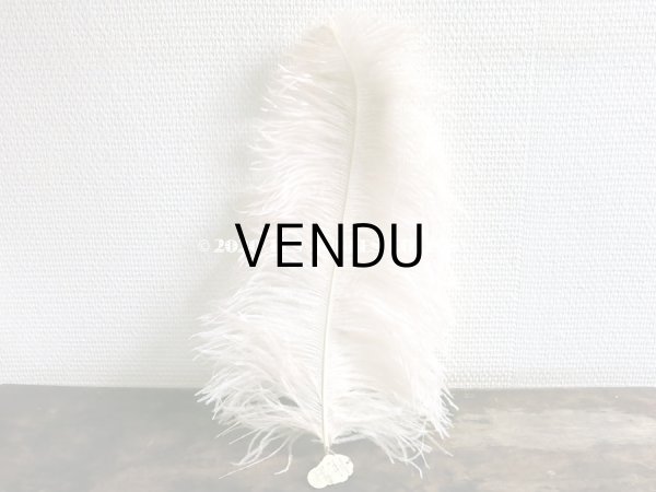 画像13: アンティーク 大きなフェザー ライラック & パウダーピンク 羽飾り オリジナルのラベル付き (13)