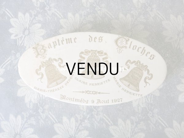 画像3: 1927年 アンティーク バテムのお菓子箱 BAPTEME DES CLOCHES (3)