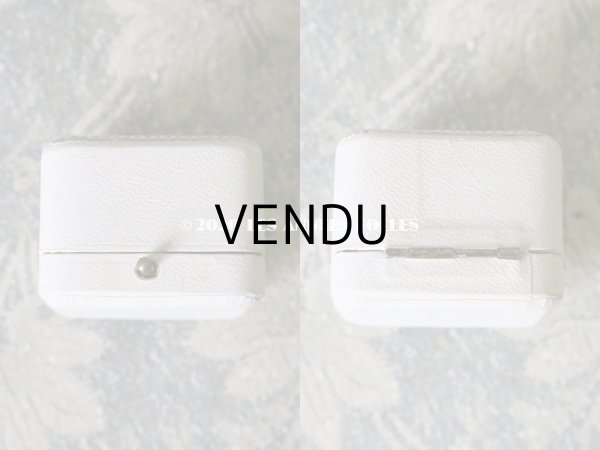 画像4: アンティーク ジュエリーボックス 金彩入り オフホワイト リングボックス (4)