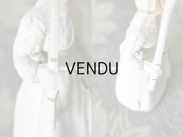 画像9: アンティーク 初聖体の石膏人形 コミュニオン (9)