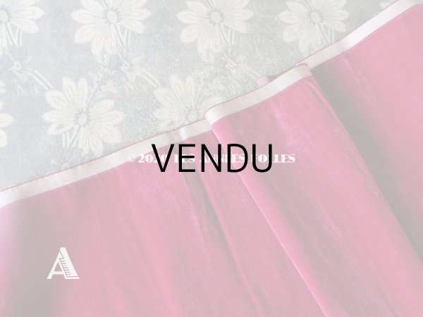 画像4: 1900年代 アンティーク ファブリック シルク製 ベルベット  (4)