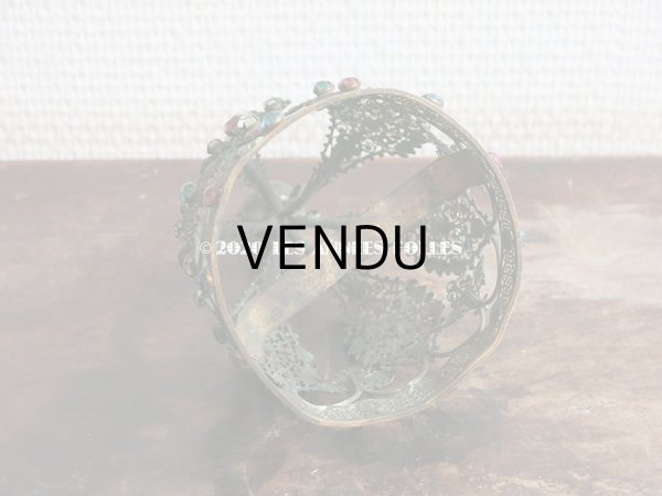 画像14: 19世紀 アンティーク ピンク＆ブルー＆クリアの石付き 聖母マリア＆幼いキリストの王冠 (14)