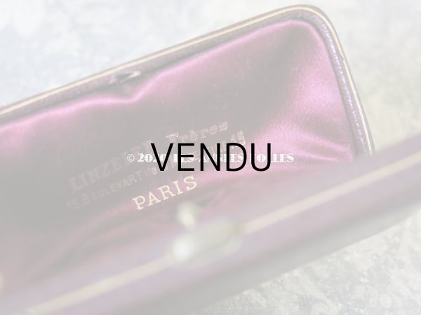 画像10: アンティーク 本革製　金彩＆イニシャル入り ジュエリーボックス  (10)