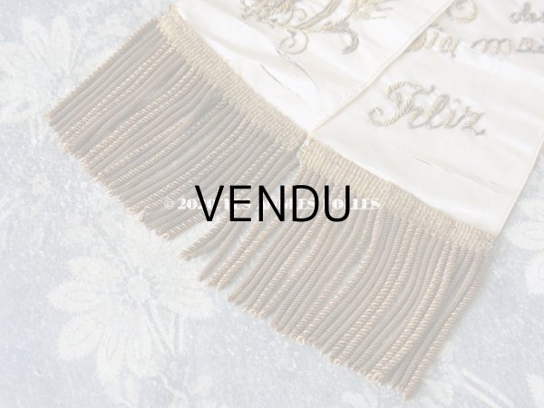 画像5: 1899年 アンティーク コミュニオンの腕章 メタル刺繍入り (5)