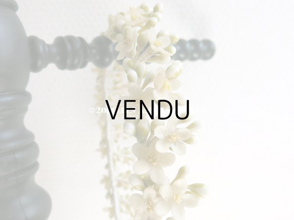 画像4: アンティーク ワックスフラワーのティアラ ウェディング 結婚式 ヘッドリース オレンジブロッサム (4)