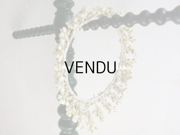 画像7: アンティーク ワックスフラワーのティアラ ウェディング 結婚式 ヘッドリース オレンジブロッサム (7)