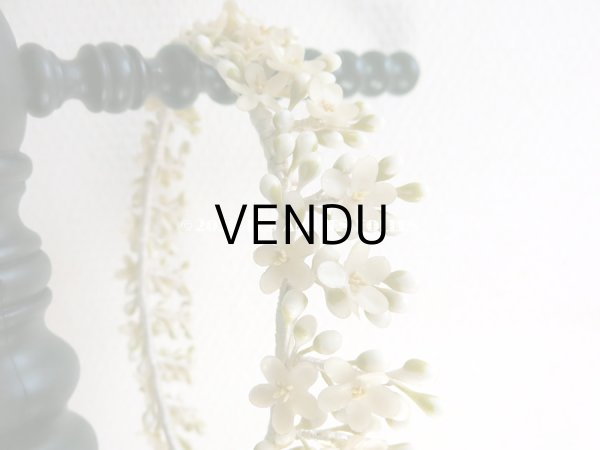 画像5: アンティーク ワックスフラワーのティアラ ウェディング 結婚式 ヘッドリース オレンジブロッサム (5)