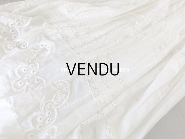 画像20: 1900年代 アンティーク ピンクのリボンが結ばれた少女のアンサンブル コルサージュ & スカート  (20)