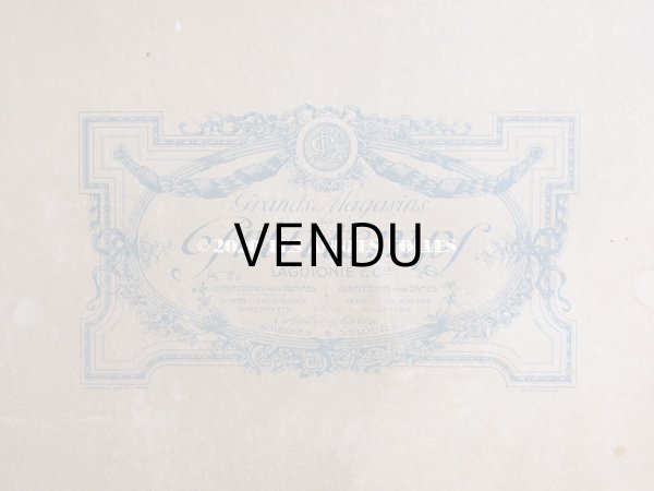 画像4: 1900年代 アンティーク プランタン百貨店の紙箱 CROQUETTES CHOCOLAT FONDANT - CONFISERIE DES SALONS DE THE DU PRINTEMPS - (4)