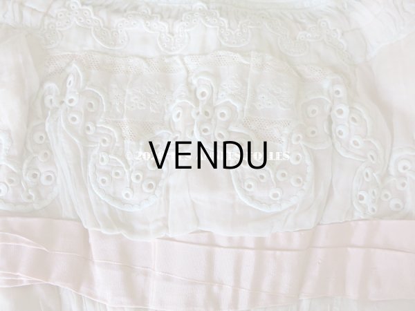 画像11: 1900年代 アンティーク ピンクのリボンが結ばれた少女のアンサンブル コルサージュ & スカート  (11)