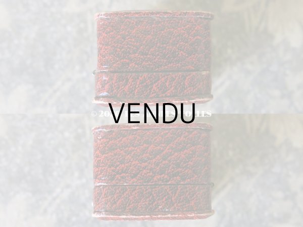 画像4: アンティーク ジュエリーボックス ピアス用 金彩入り レッド (4)