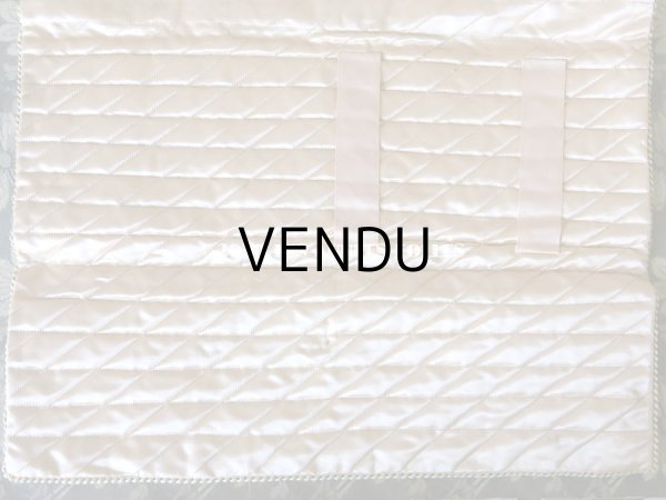 画像5: アンティーク シルク製 薔薇のブーケの刺繍入り パウダーブルーのグローブ用ポシェット  (5)