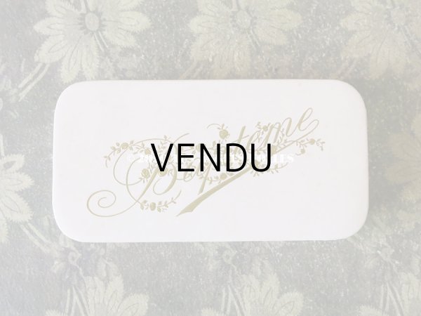 画像5: 未使用 1920年代 アンティーク  包装紙付き ドラジェのお菓子箱 淡いピンク色 バテム BAPTEME 薔薇のガーランド  (5)