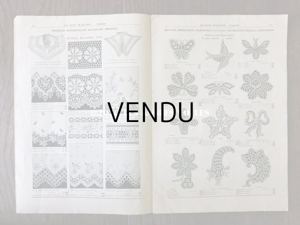 画像6: アンティーク ボンマルシェのカタログ 刺繍 - AU BON MARCHE - (6)